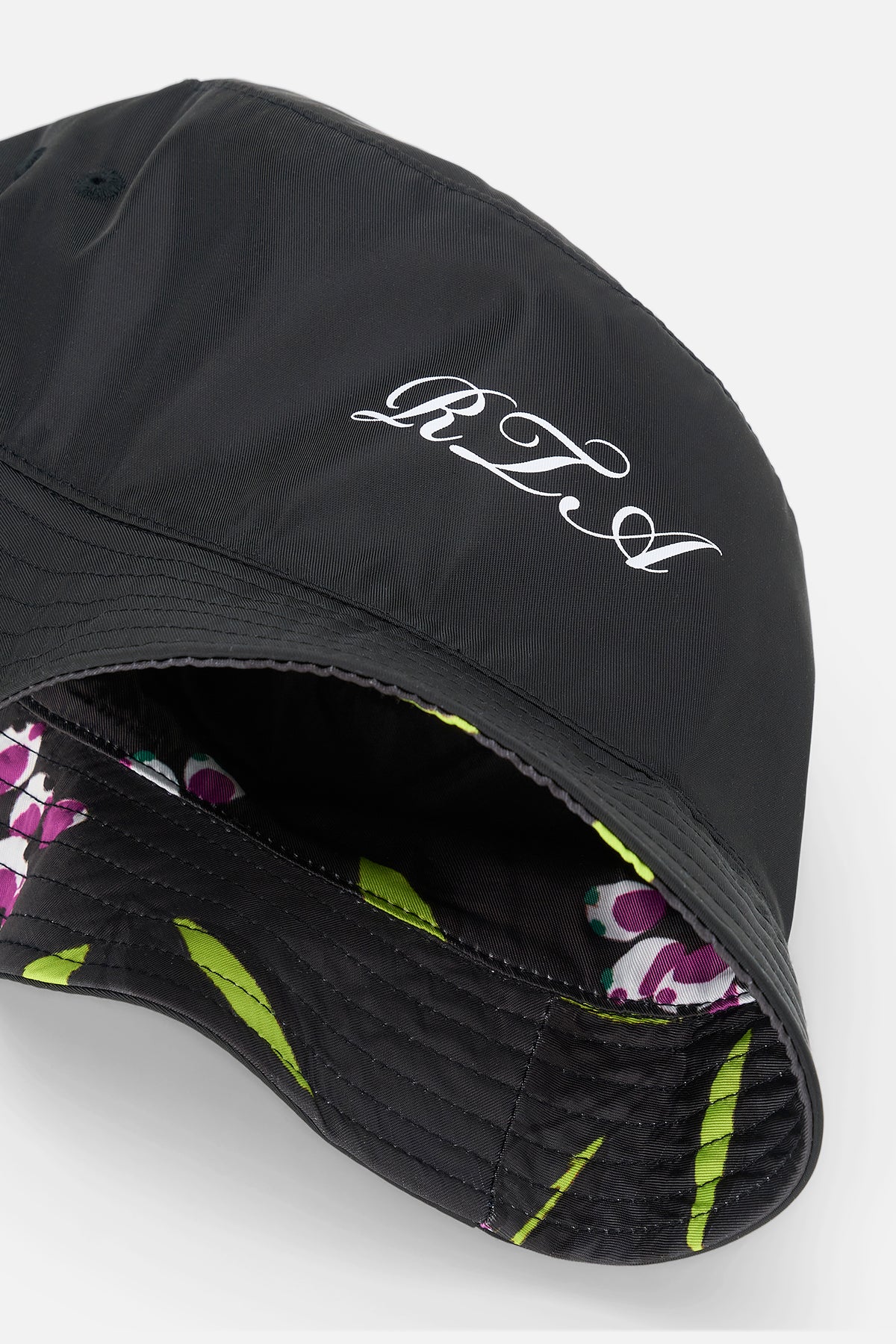 Premium Nylon Bucket Hat Interior with Cursive Logo Detail | RTA