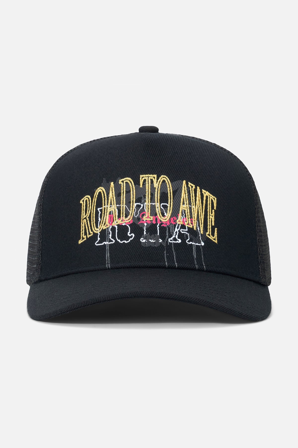 GIDEON TRUCKER HAT | BLACK MIXED LOGO