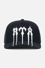 GIDEON TRUCKER HAT | BLACK SPIKED RTA