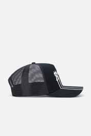 GIDEON TRUCKER HAT | BLACK SPIKED RTA