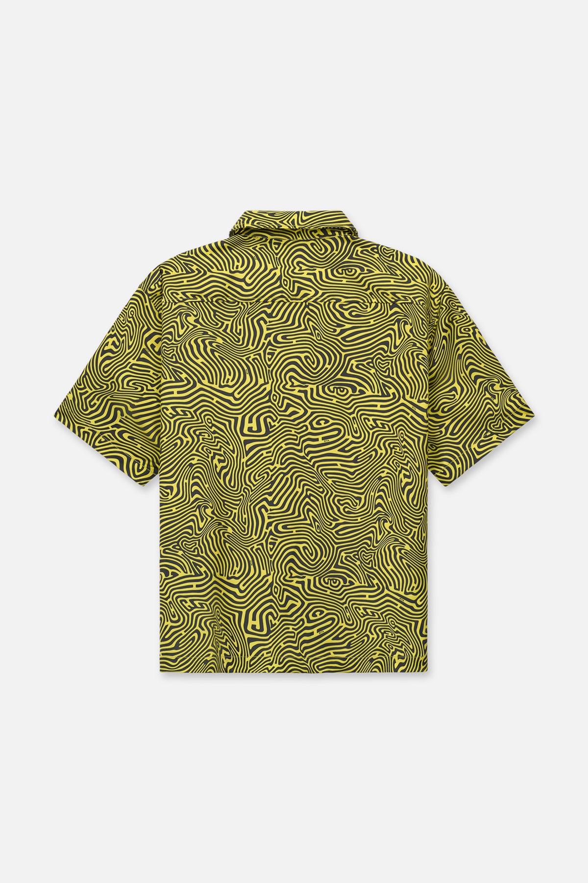 Men's Black Topography Zip Up Shirt | RTA
