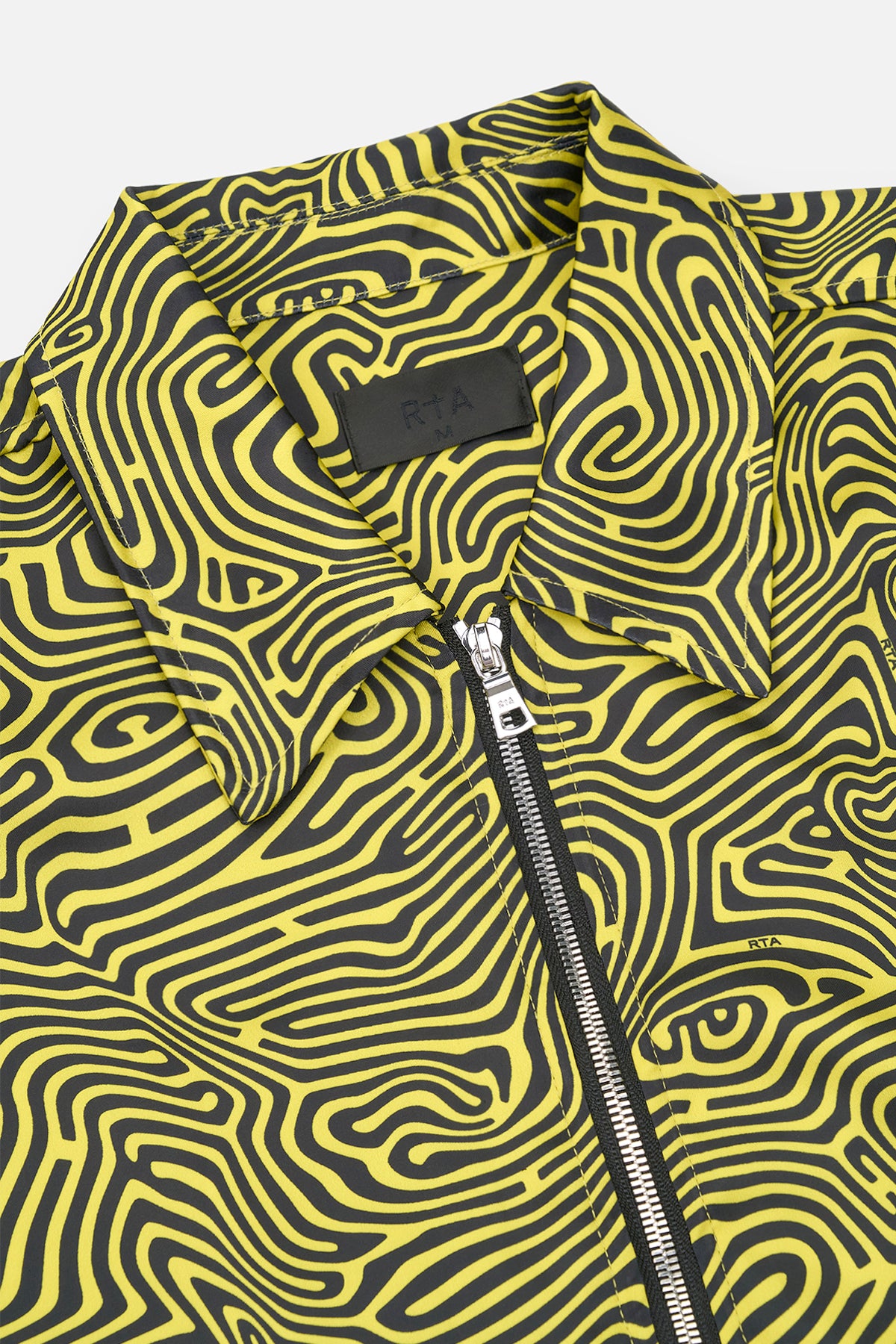 ZENO ZIP UP SHIRT | BLACK TOPOGRAPHY
