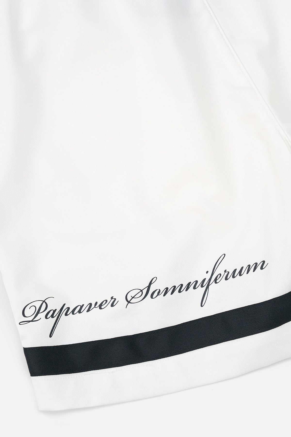 White Clyde Luxury Shorts - Script Typography Detail | RTA