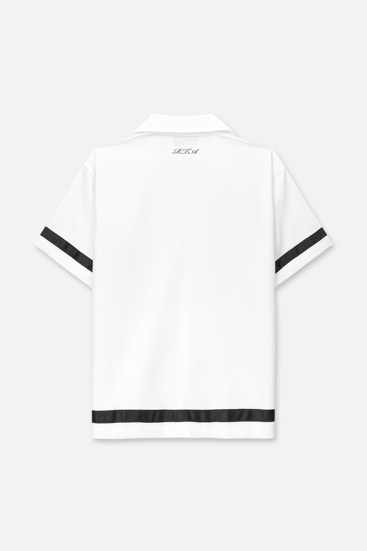 White Nathan Poppy Print Short Sleeve Shirt - Back View | RTA