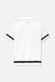 White Nathan Poppy Print Short Sleeve Shirt - Back View | RTA