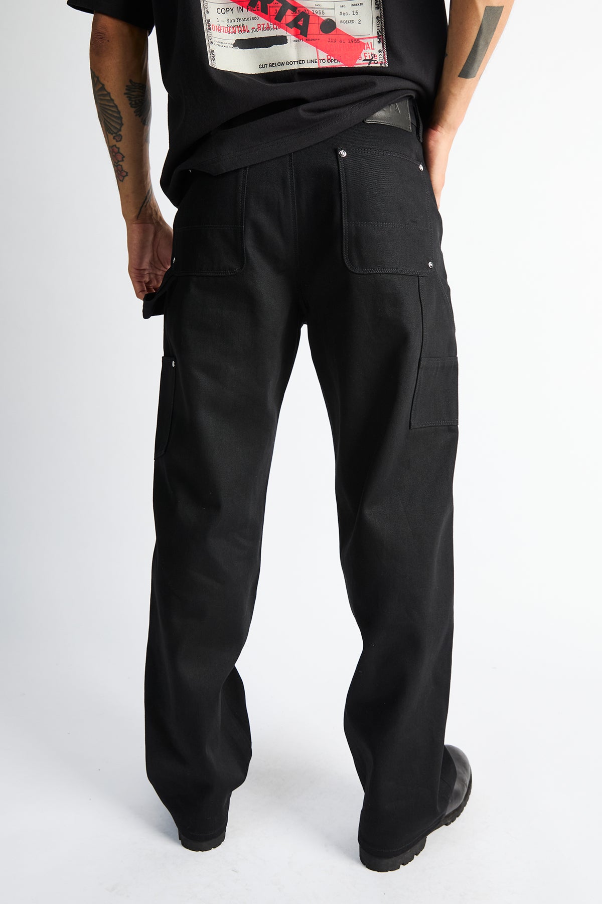 SANTIAGO CARPENTER PANTS | BLACK METAL GRILL
