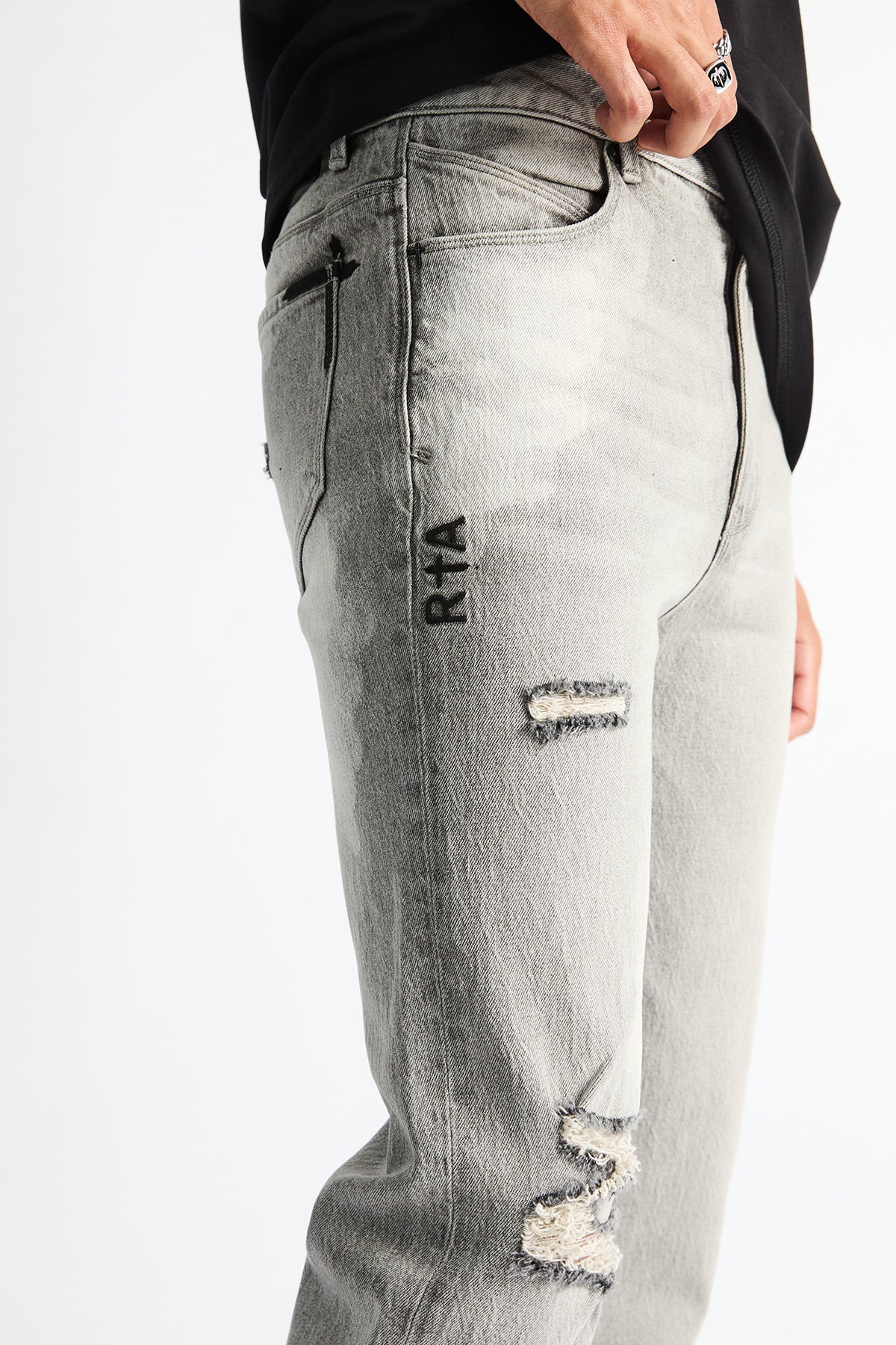 HARU SLIM FIT JEAN | CHARCOAL BLEACHED