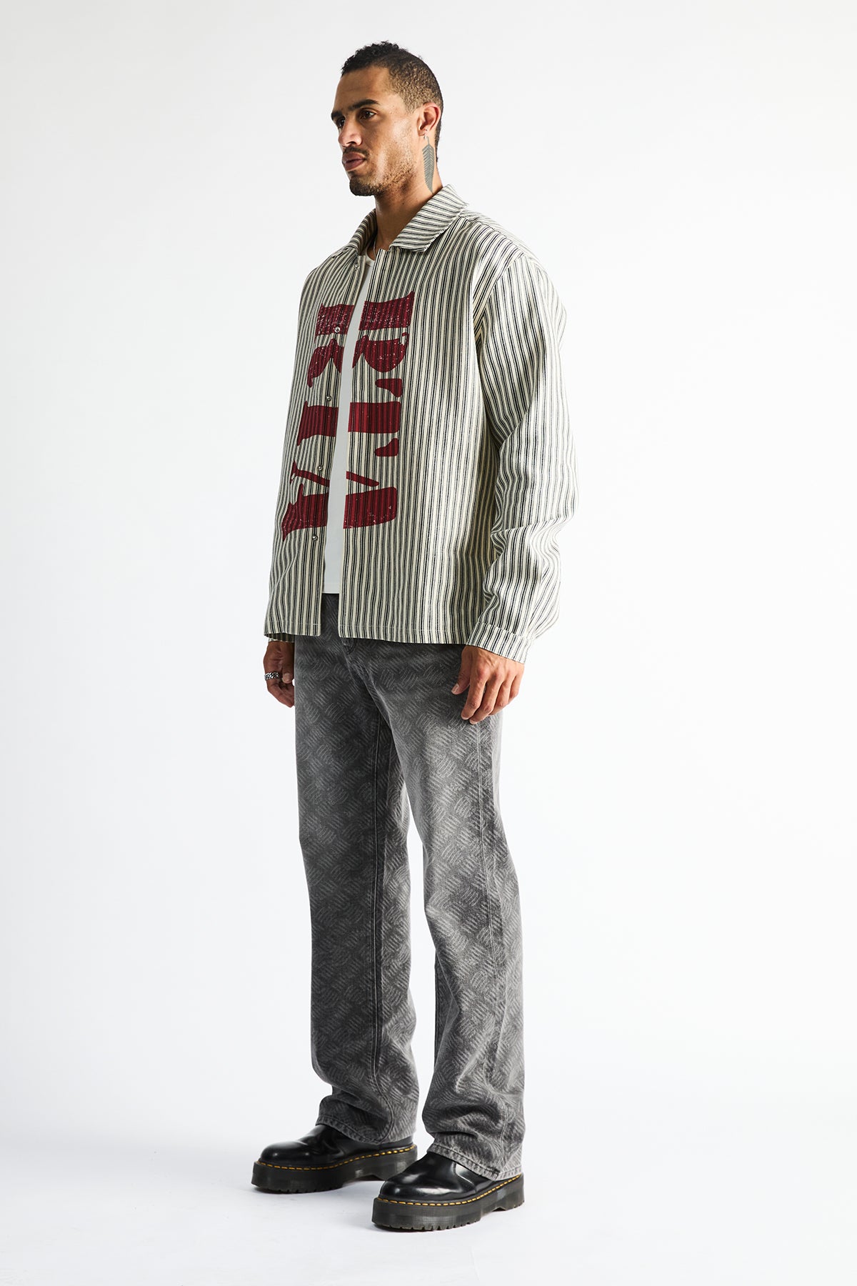 JONAS STRAIGHT LEG JEAN | ASH CHARCOAL METAL GRILL