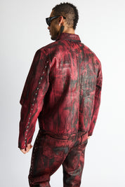 Apollo Fitted Classic Jacket Black Eclipse - Back View Cross Rivet Sleeve Detail | RTA