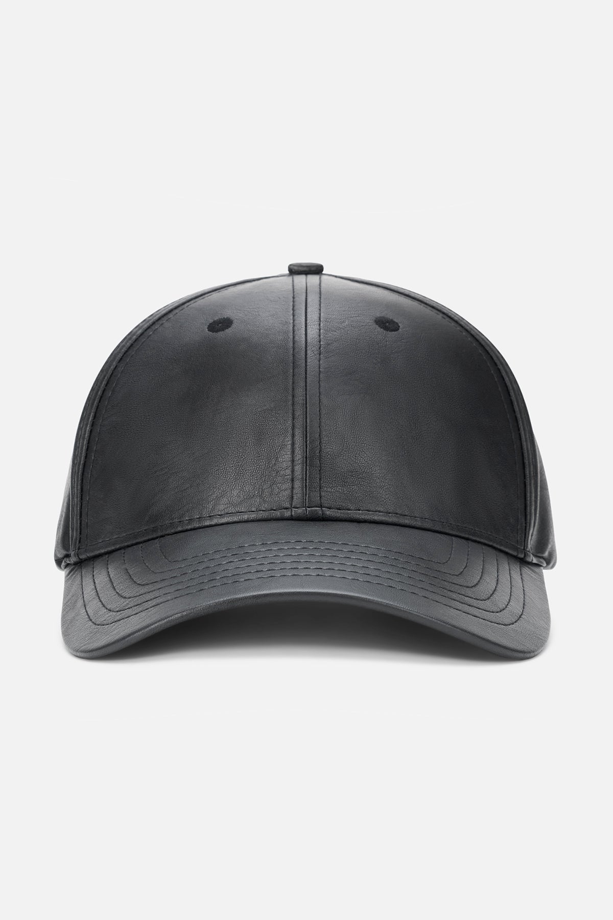JACOB BASEBALL HAT WITH LEATHER STRAP AND BUCKLE | VINTAGE BLACK