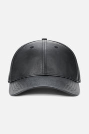JACOB BASEBALL HAT WITH LEATHER STRAP AND BUCKLE | VINTAGE BLACK