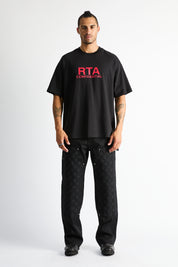 COLIN OVERSIZED SHORT SLEEVE TEE | BLACK CASE FILE