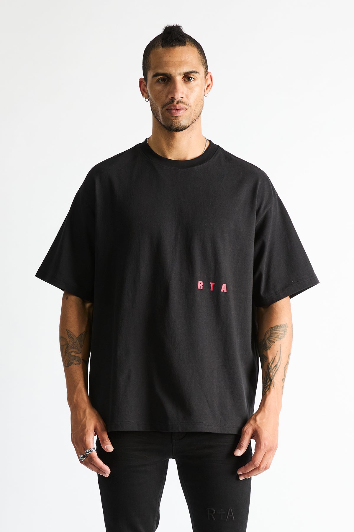 COLIN OVERSIZED SHORT SLEEVE TEE | BLACK ULTRA