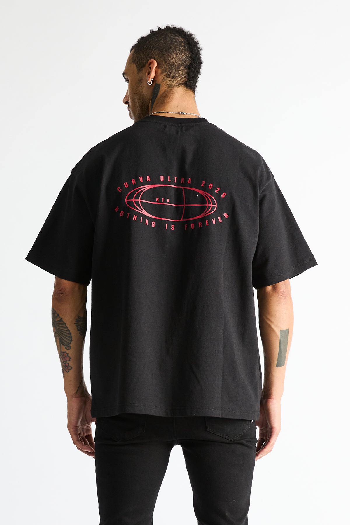 COLIN OVERSIZED SHORT SLEEVE TEE | BLACK ULTRA