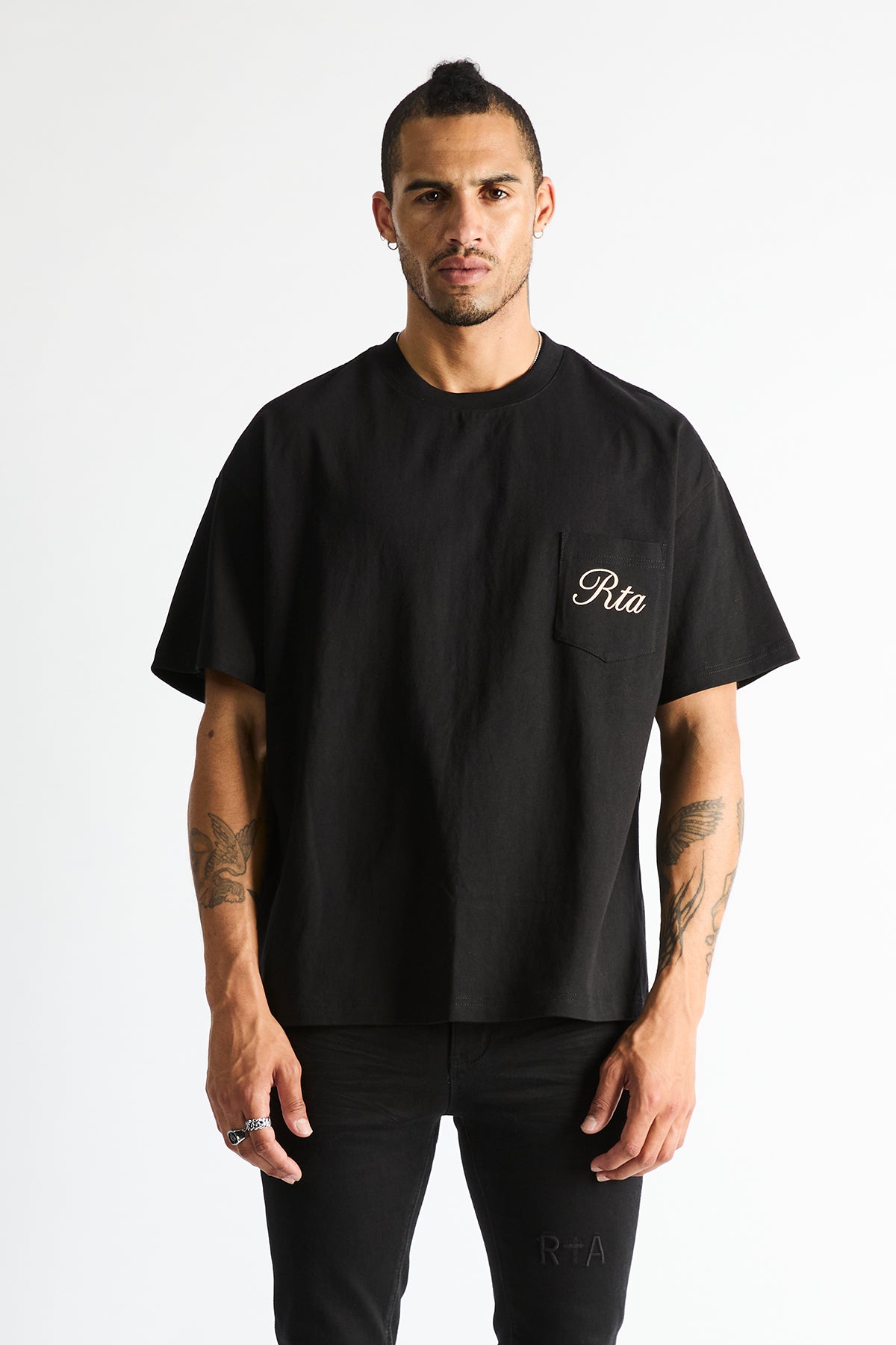 Men's Black Graphic Pocket Tee | RTA