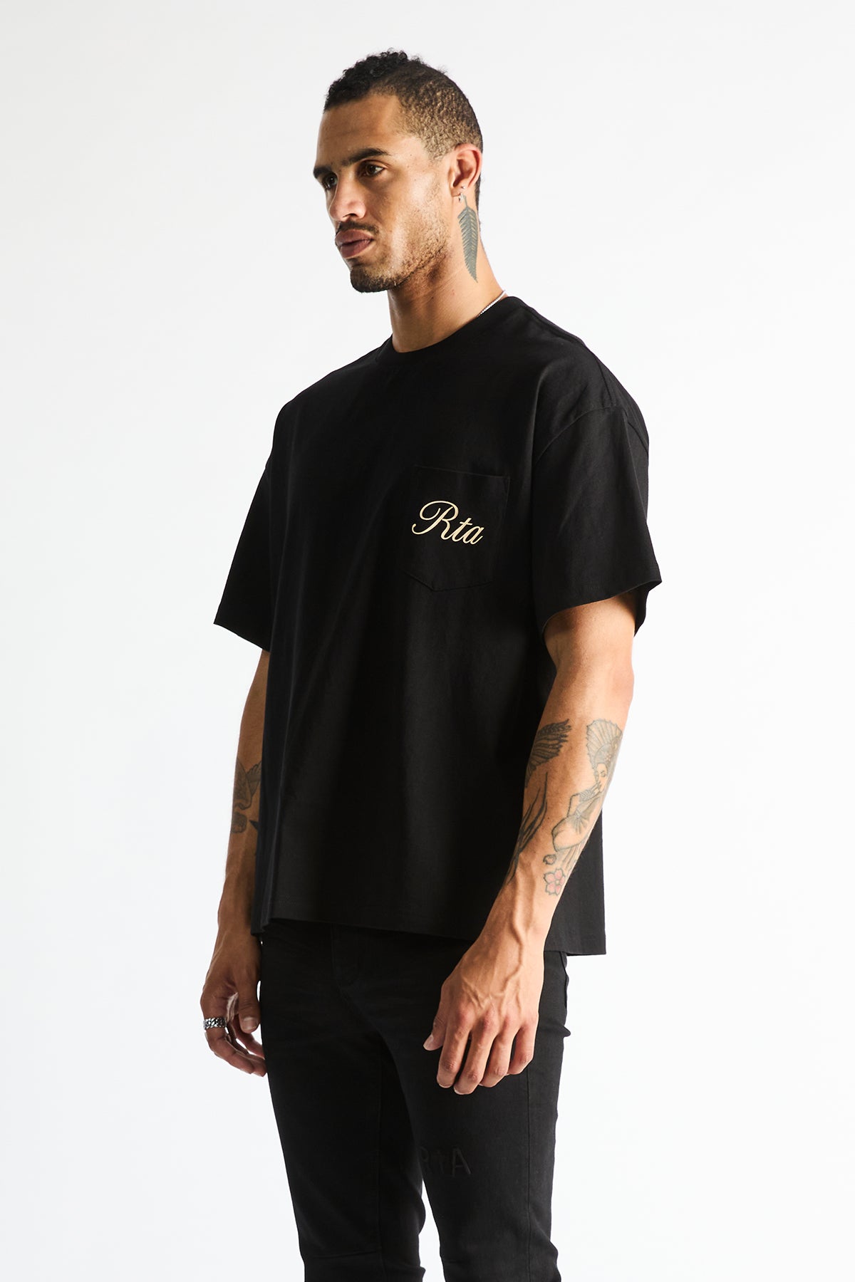 Men's Black Graphic Pocket Tee | RTA