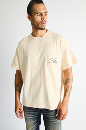 BASTIEN POCKET TEE | BONE CLOCKFACE