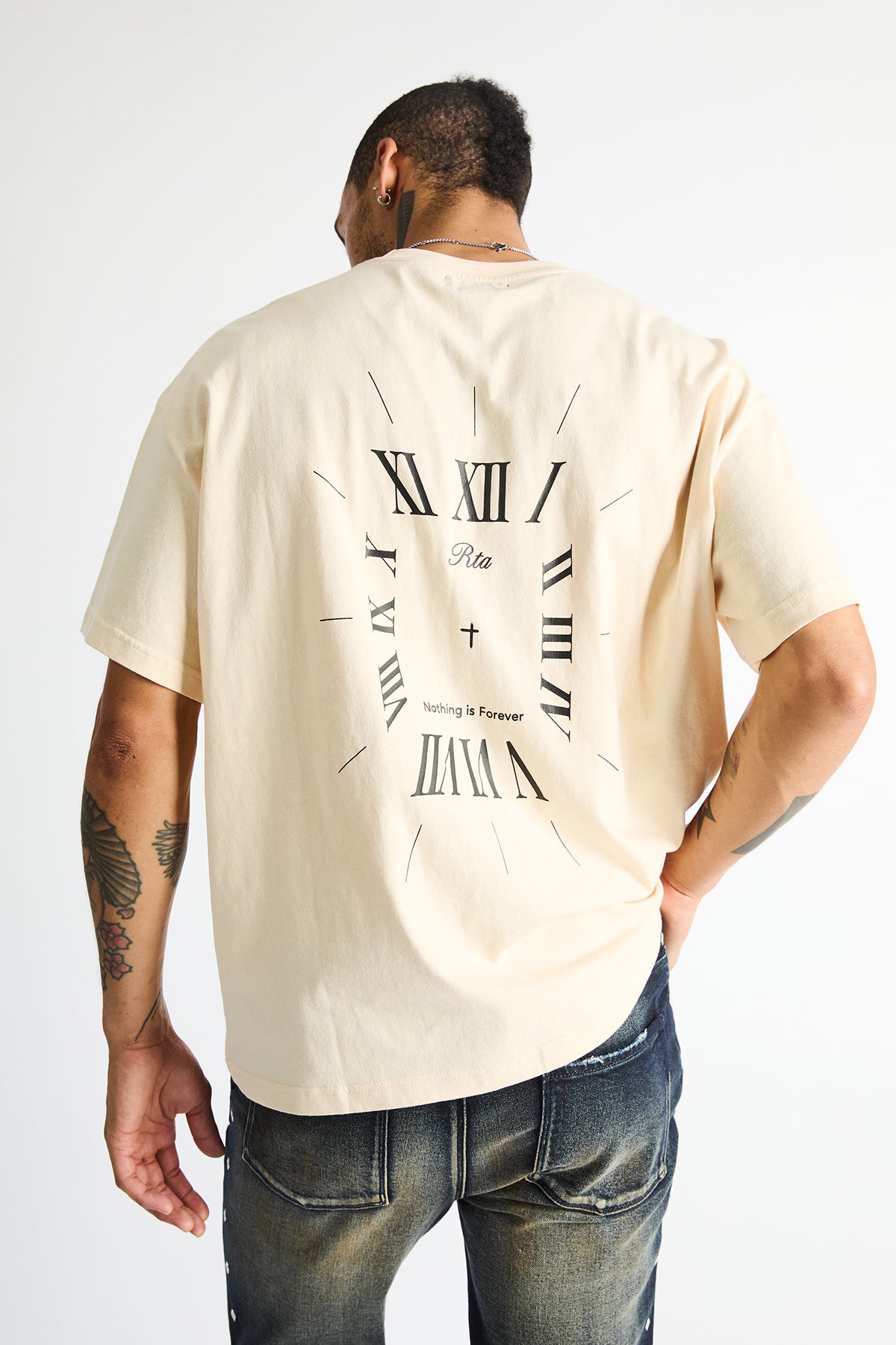 BASTIEN POCKET TEE | BONE CLOCKFACE