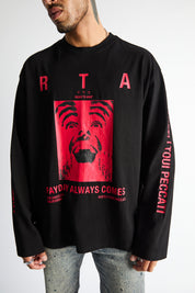 MARCEAU OVERSIZED LONG SLEEVE TEE | BLACK PAYDAY