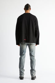 MARCEAU OVERSIZED LONG SLEEVE TEE | BLACK PAYDAY