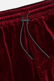 LUXEN BAGGY SWEATPANTS | BURGUNDY CREST