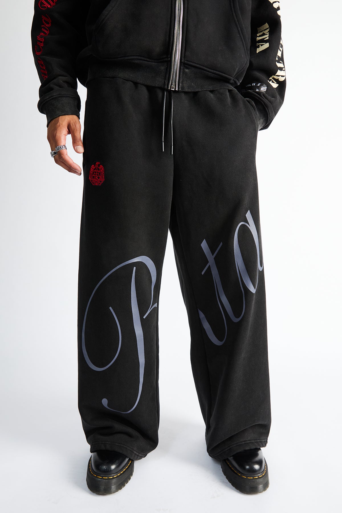LUXEN BAGGY SWEATPANTS | VINTAGE BLACK COMBO