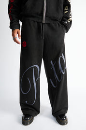 LUXEN BAGGY SWEATPANTS | VINTAGE BLACK COMBO