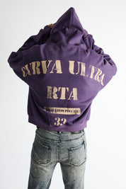 KAEN CROPPED ZIP UP HOODIE | GRAPE CURVA ULTRA