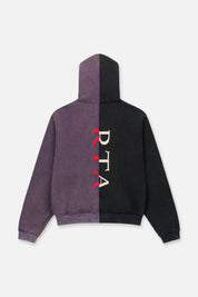 RIKO HALF HALF ZIP UP | BLACK DEEP PURPLE COMBO BLACK DEEP PURPLE COMBO / XXL