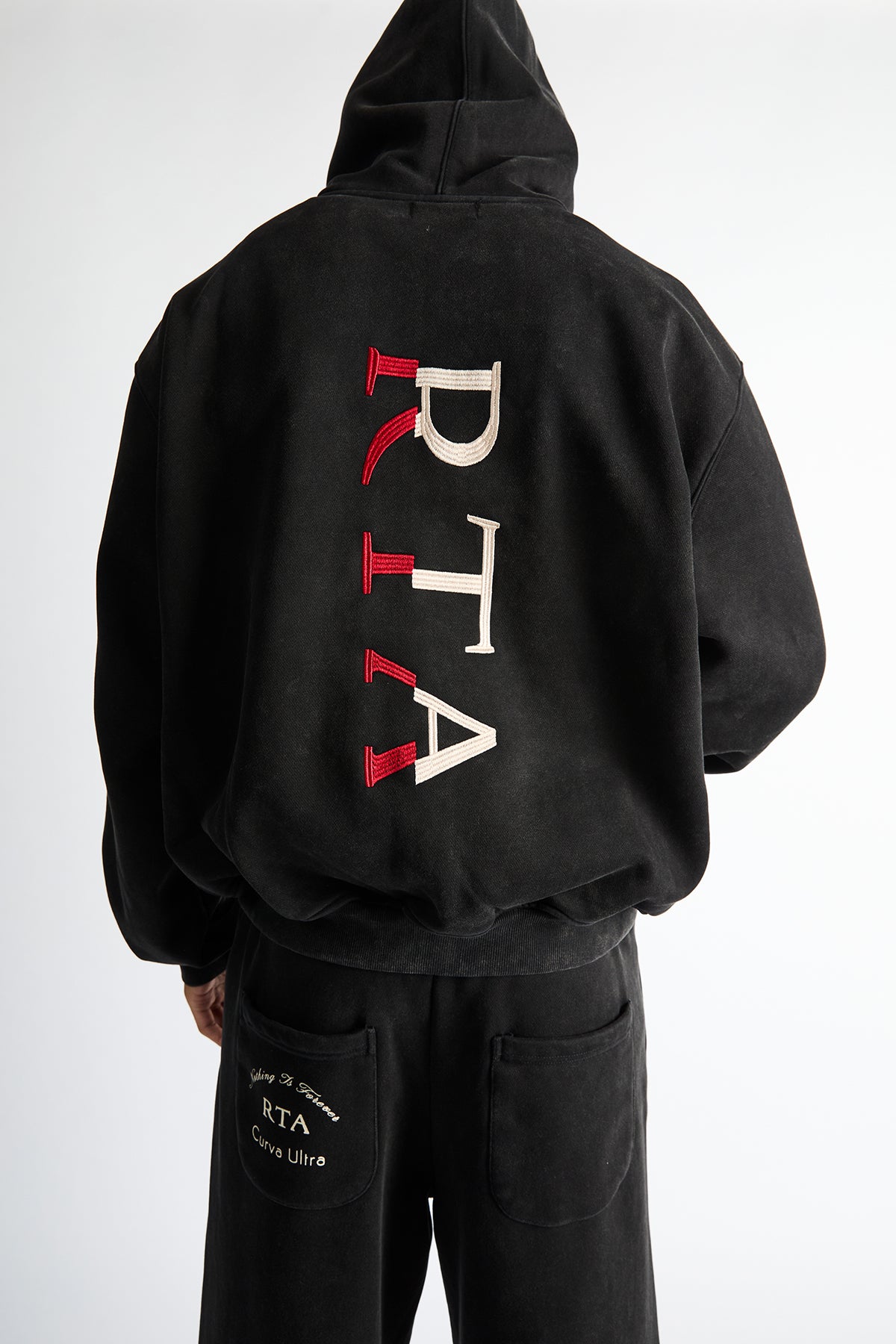 RIKO HALF HALF ZIP UP | VINTAGE BLACK COMBO
