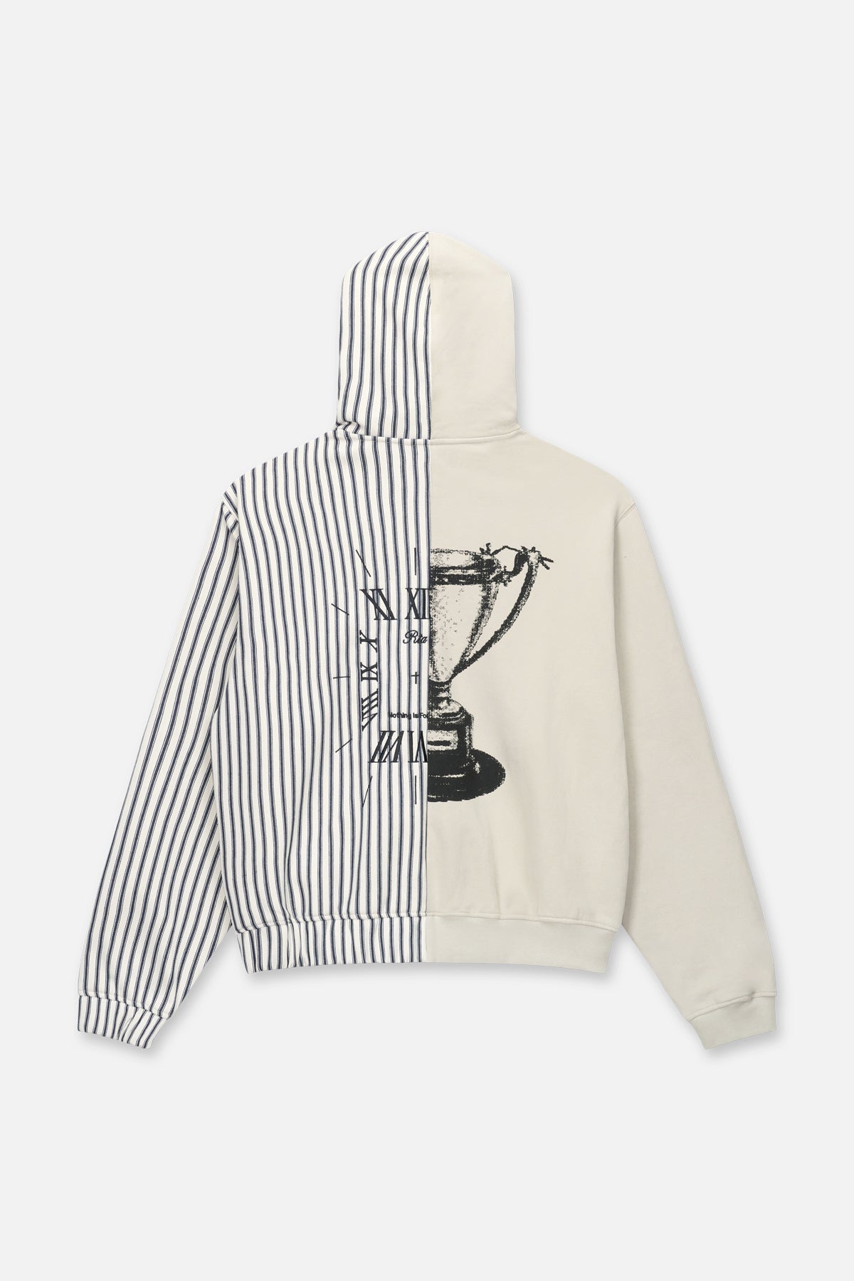 RIKO HALF HALF ZIP UP | GREY STRIPE COMBO GREY STRIPE COMBO / S