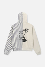 RIKO HALF HALF ZIP UP | GREY STRIPE COMBO GREY STRIPE COMBO / S