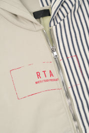 RIKO HALF HALF ZIP UP | GREY STRIPE COMBO GREY STRIPE COMBO / S