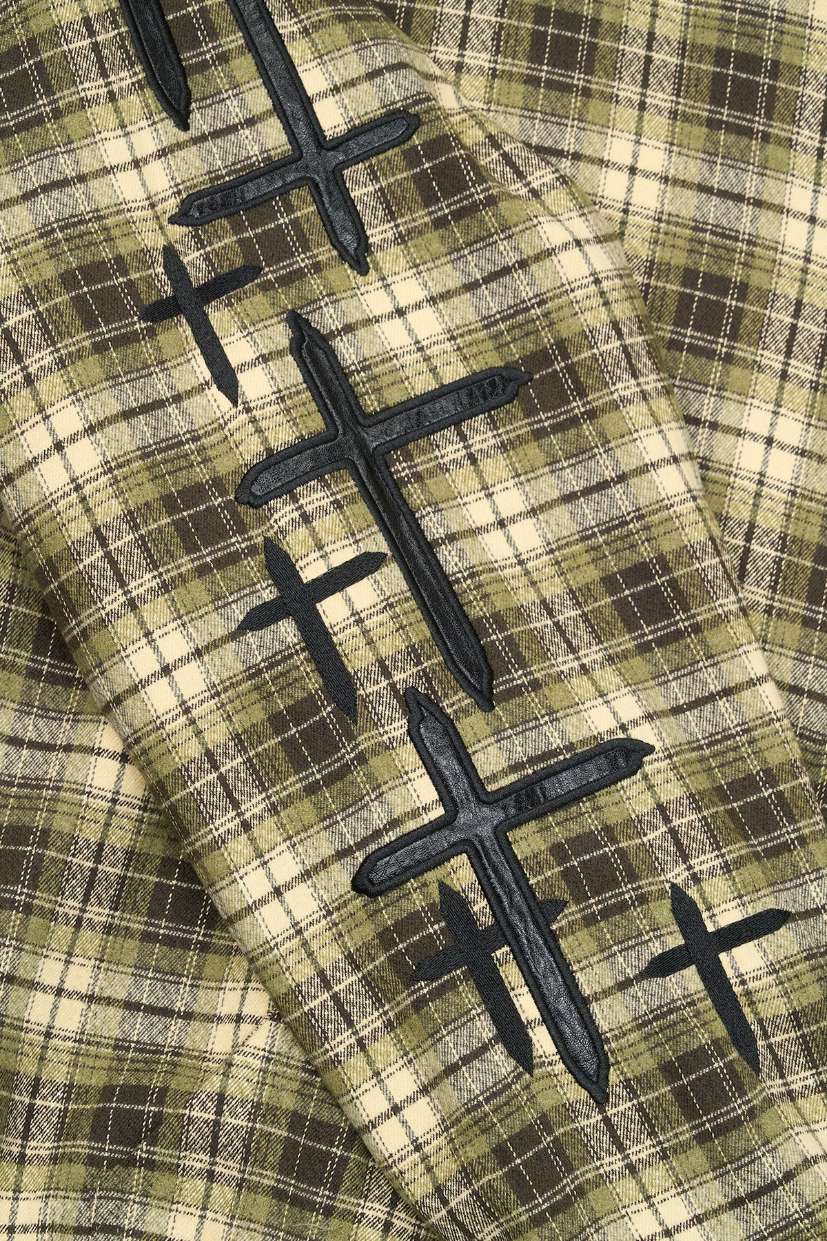 ELEN REVERSIBLE ZIP UP HOODIE | OLIVE PLAID COMBO