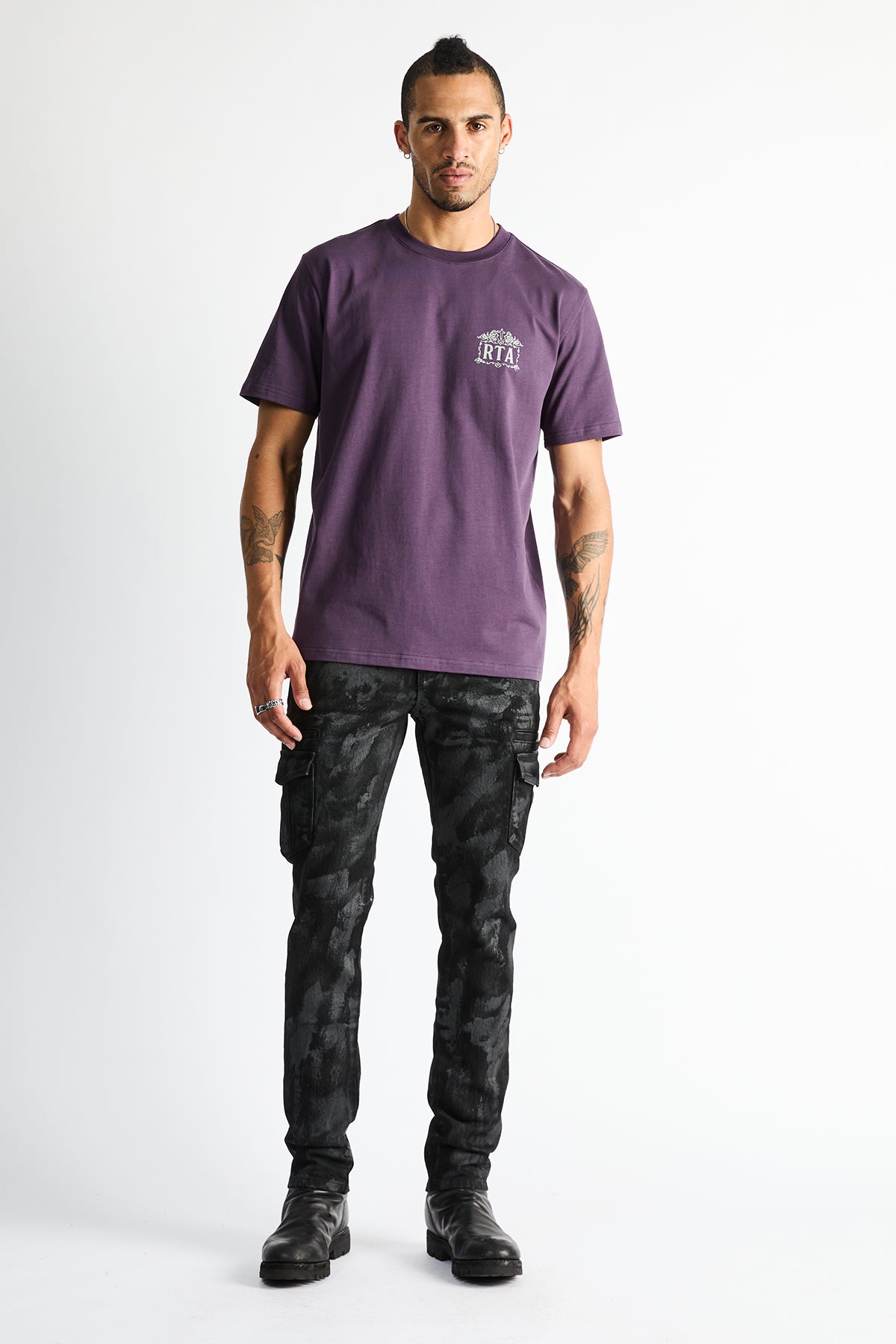 LIAM SHORT SLEEVE TEE | GRAPE ORNATE