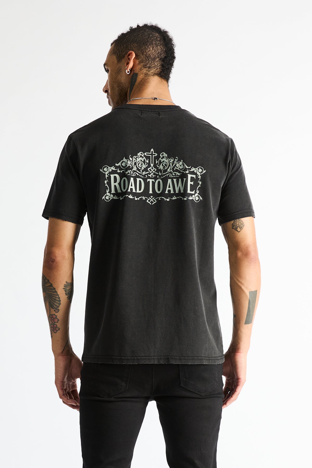 LIAM SHORT SLEEVE TEE | VINTAGE BLACK ORNATE
