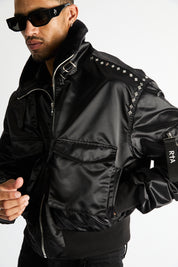 ARLEN CARGO AVIATOR JACKET | BLACK