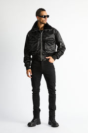 ARLEN CARGO AVIATOR JACKET | BLACK