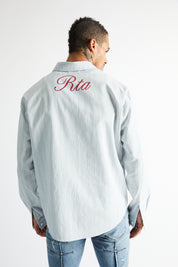 RONIN BUTTON UP SHIRT | ICE BLUE STRIPE