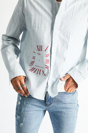 RONIN BUTTON UP SHIRT | ICE BLUE STRIPE