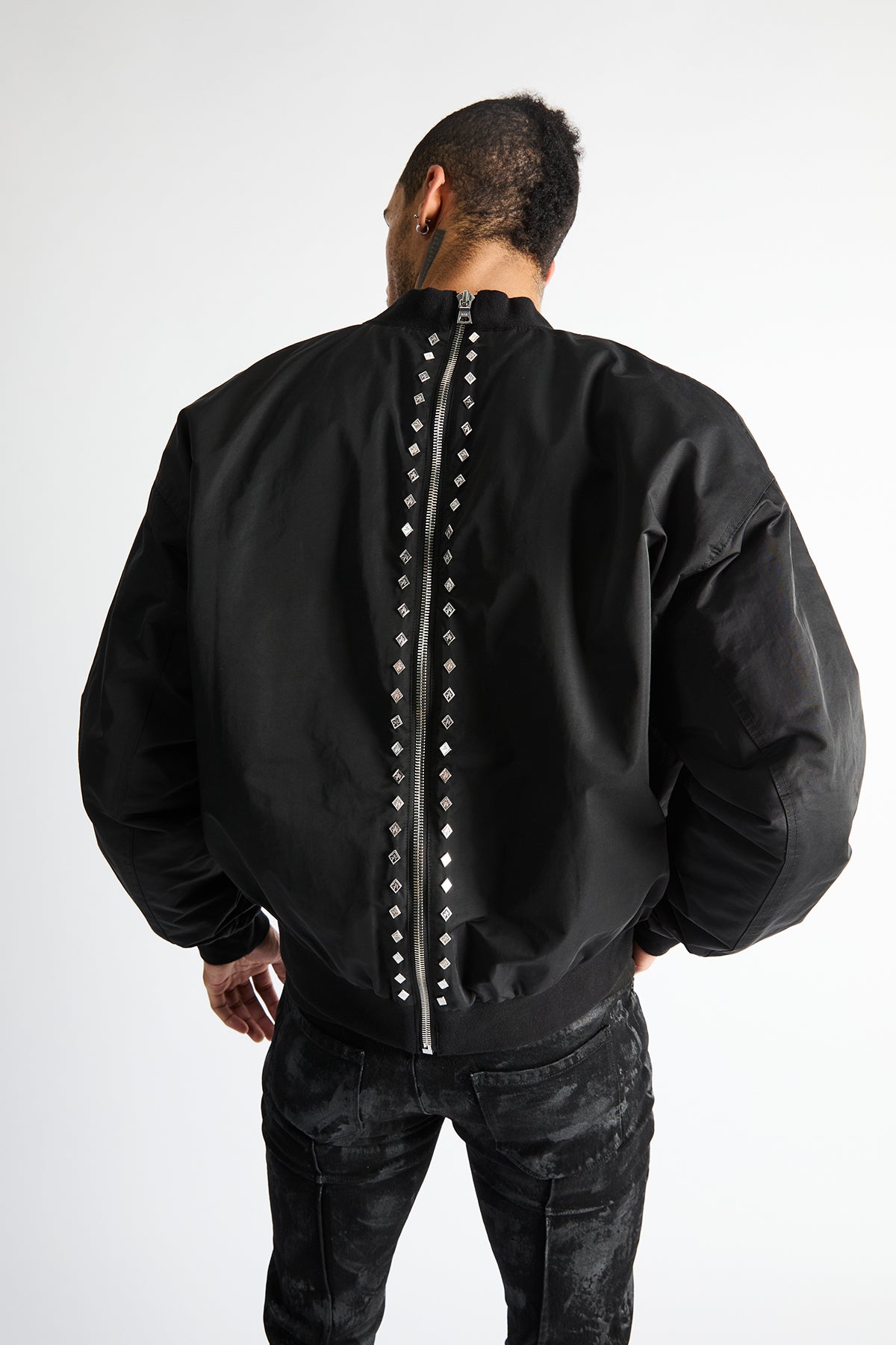 ROWAN HALF HALF BOMBER | BLACK