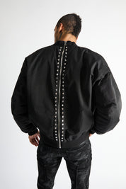 ROWAN HALF HALF BOMBER | BLACK