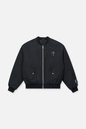 ROWAN HALF HALF BOMBER | BLACK BLACK / XL
