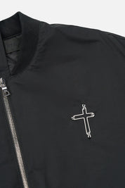 ROWAN HALF HALF BOMBER | BLACK BLACK / XL