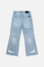 HUGH WIDE LEG FLARE JEAN | OCEAN SHINE