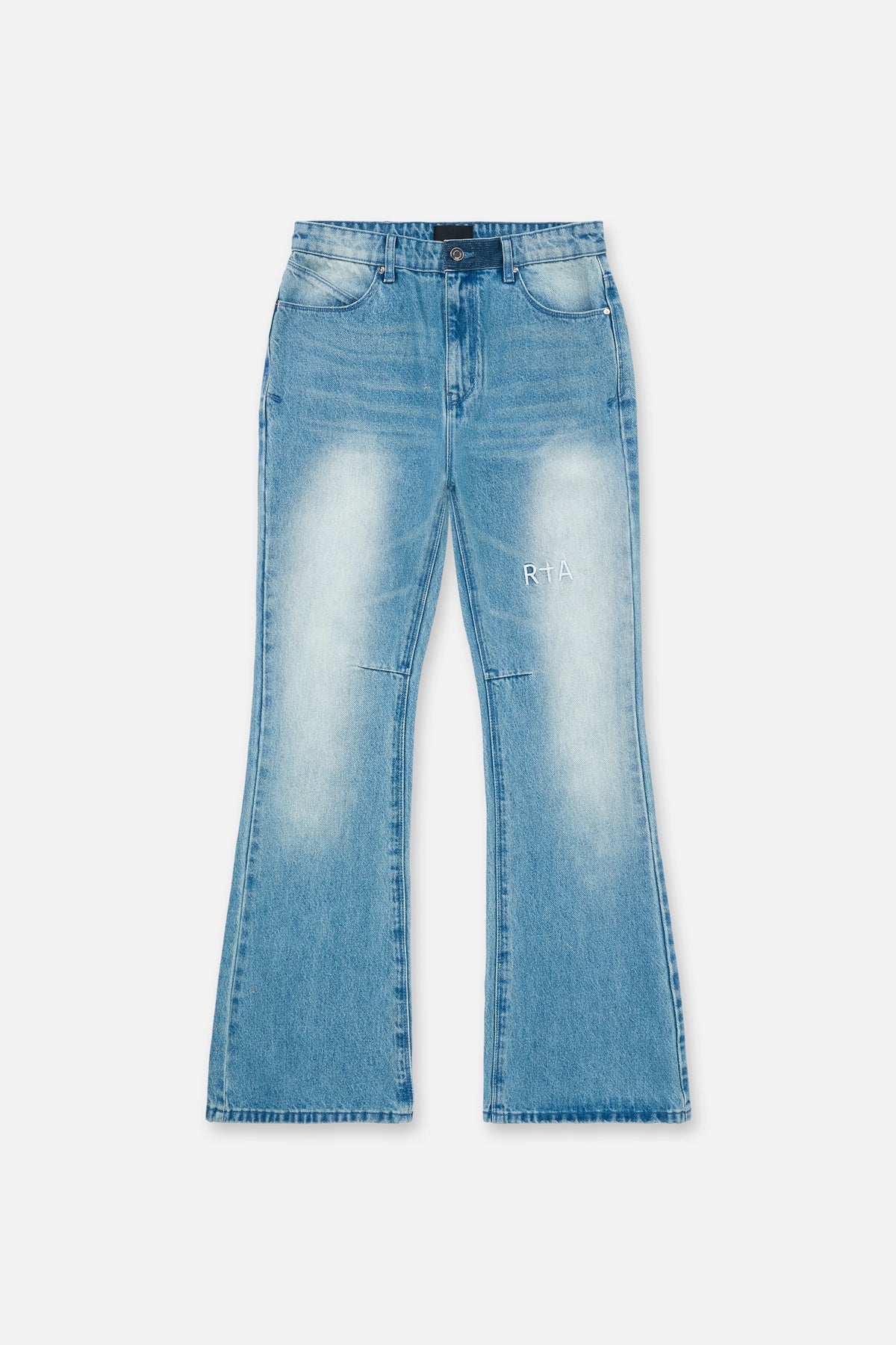 Men's Blue Flare Jeans with Crosses | RTA