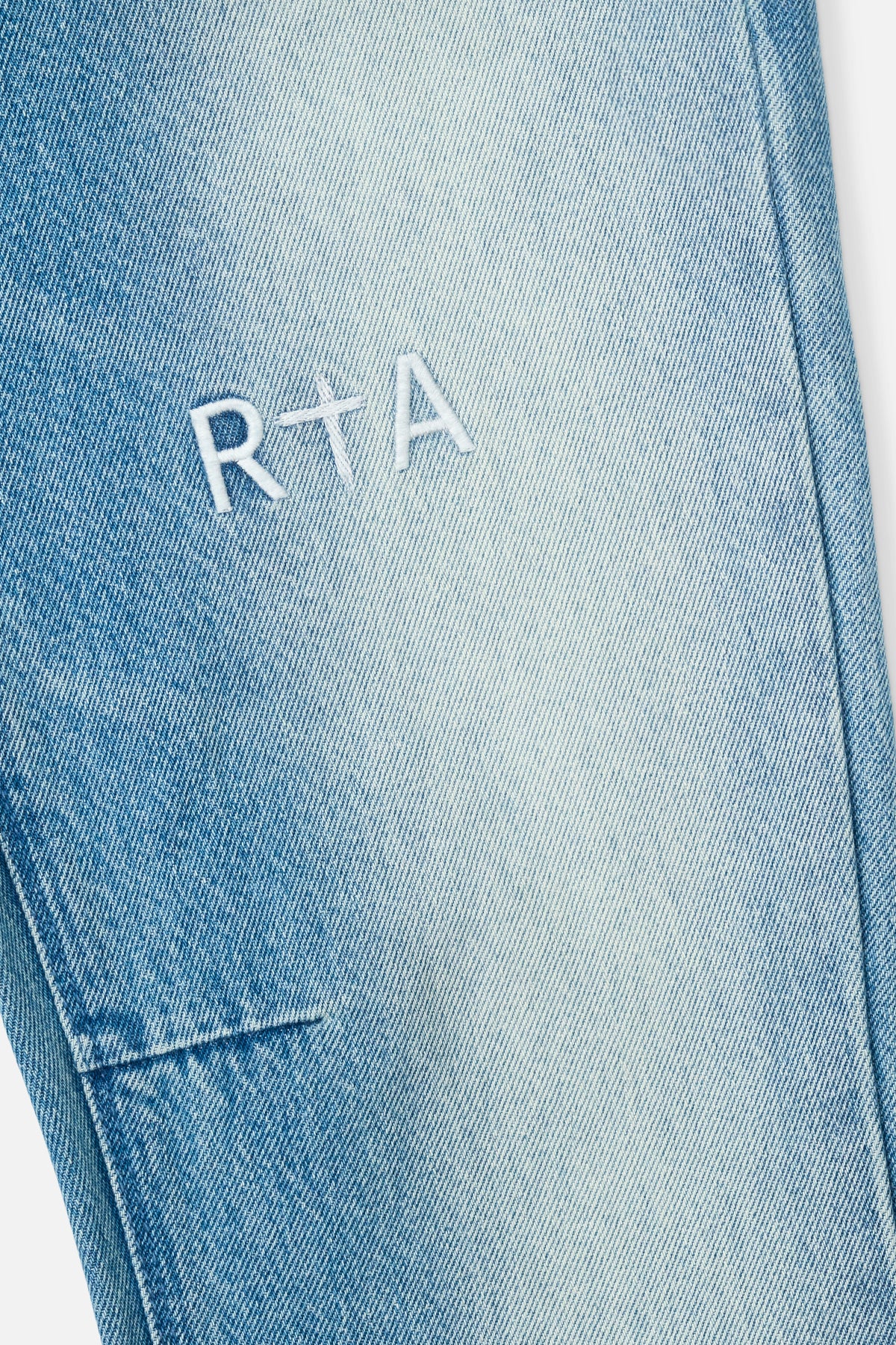 Men's Blue Flare Jeans with Crosses | RTA