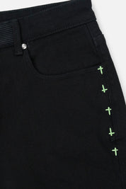 CLAYTON SKINNY JEAN | BLACK MULTI CROSS