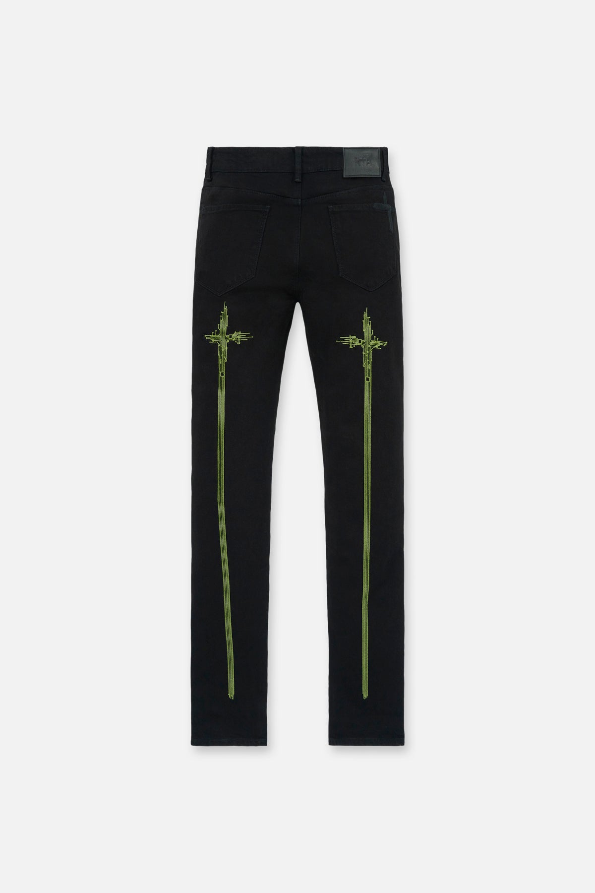 BRYANT SKINNY JEAN | BLACK GREEN DIGITAL CROSS