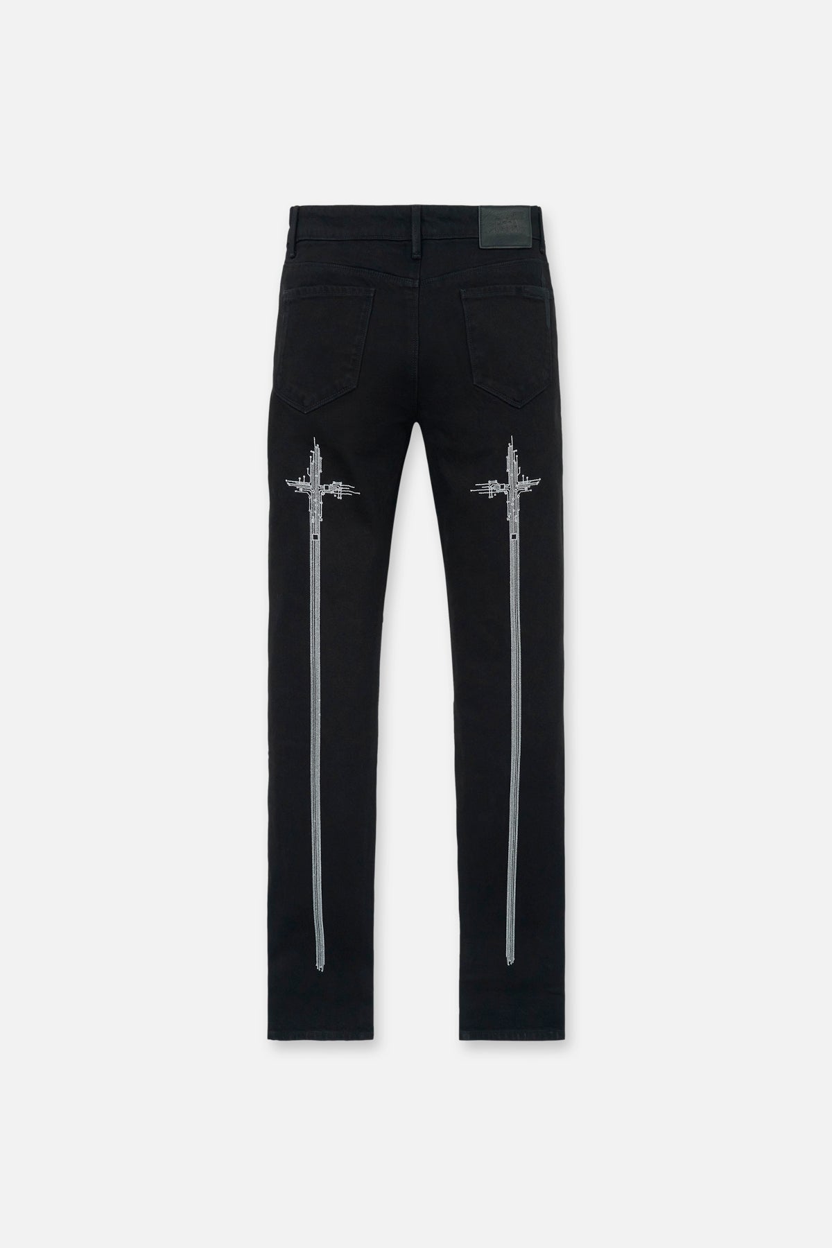 BRYANT SKINNY JEAN | BLACK HOLOGRAM DIGITAL CROSS